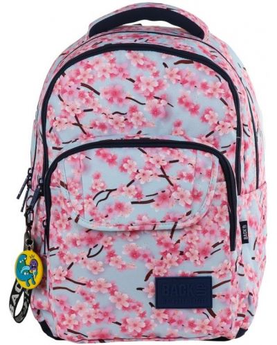 Školski ruksak BackUP L25 - Flowers, sa 3 pretinca + poklon - 2