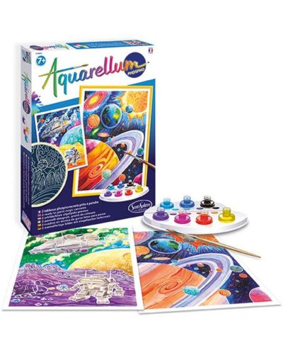 Set za bojenje akvarelom Sentosphere Aquarellum Phospho – Svemir - 1