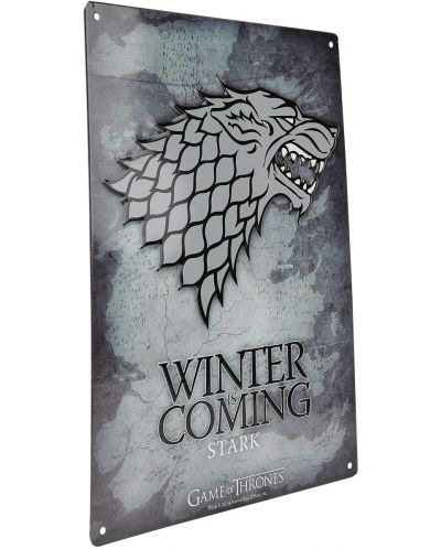 Metalni poster ABYstyle Television: Game of Thrones - Stark - 3