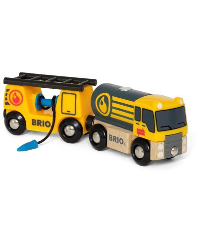Drvena igračka Brio World – Cisterna, s vagonom - 1