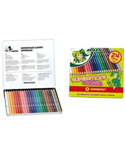 Set olovaka u boji Jolly Kinderfest Classic - 24 boje, metalna kutija - 2