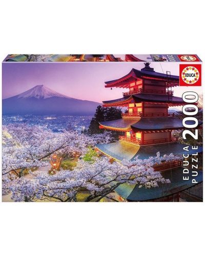 Puzzle Educa od 2000 dijelova - Planina Fuji, Japan - 1