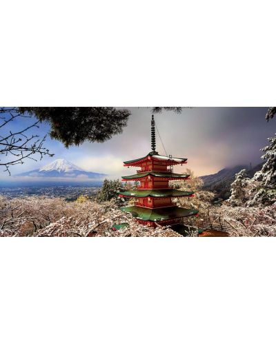 Panoramska zagonetka Educa od 3000 dijelova - Vrh Fuji i Pagoda Chureito, Japan - 2