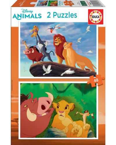Puzzle Educa od 2 x 48 dijelova - Kralj lavova - 1