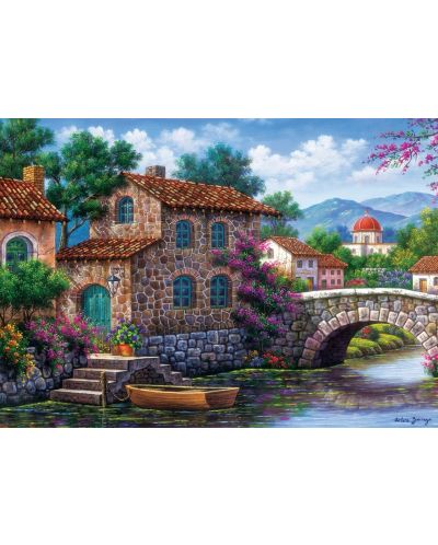 Puzzle Art Puzzle od 500 dijelova - Kanal među cvijećem, Arturo Zaragа - 2