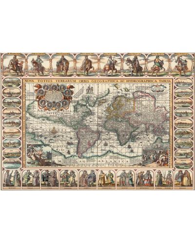 Puzzle Art Puzzle od 1000 dijelova - Antička karta svijeta - 2