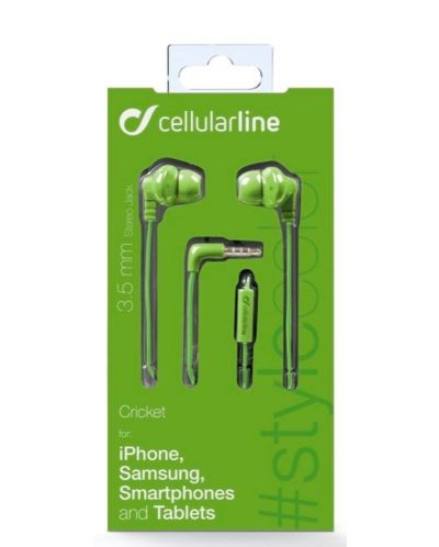 Slušalice s mikrofonom Cellularline - Smarty, zelene - 2