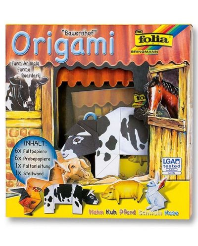 Kreativni komplet za origami Folia - Životinjski svijet, farma - 1