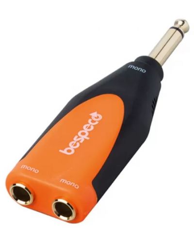 Adapter Bespeco - SLAD17, 6.3 mm/6.3 mm, crno/narančasti - 2