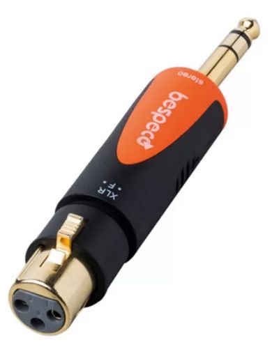 Adapter Bespeco - SLAD505, 6.3 mm - XLR, crno/narančasti - 2