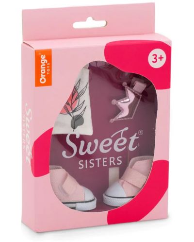 Dodaci za lutke Orange Toys Sweet Sisters - Ružičaste tenisice, ukosnica i torbica - 2