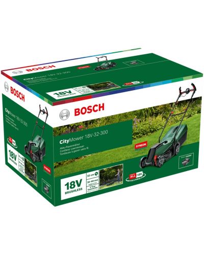 Akumulatorska kosilica Bosch - CityMower, 18V-32-300, s baterijom 4.0 Ah - 5