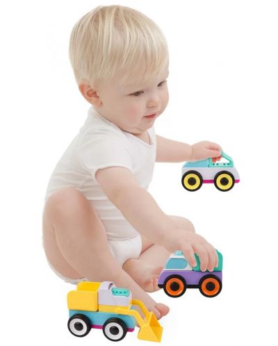 Aktivna igračka Playgro + Learn - Vozila, miješati i spajati - 5