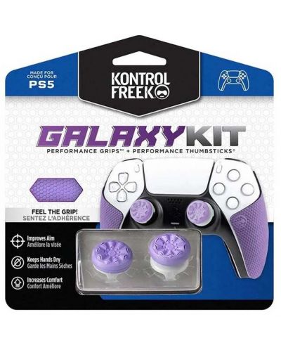 Dodatak KontrolFreek - Galaxy Kit, Performance Grips + Performance Thumbsticks, ljubičasti (PS5) - 1