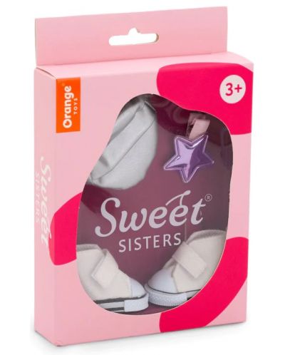 Dodaci za lutke Orange Toys Sweet Sisters - Bijele tenisice, ukosnica i siva torba - 2