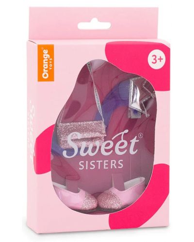 Dodaci za lutke Orange Toys Sweet Sisters - Ružičaste cipele, torba i ljubičasti pramen - 2
