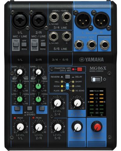 Analogni mikser Yamaha - Studio&PA MG 06 X, crno/plavi - 2