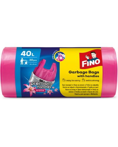 Mirisne vreće za otpad Fino - Premium, 40 L, 20 komada, roze - 1