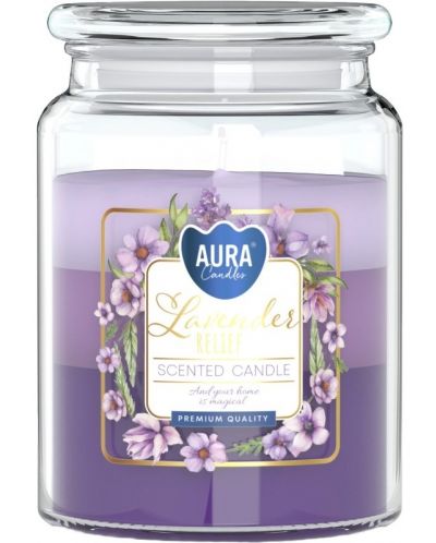 Mirisna svijeća Bispol Aura - Mir lavande, 500 g - 1