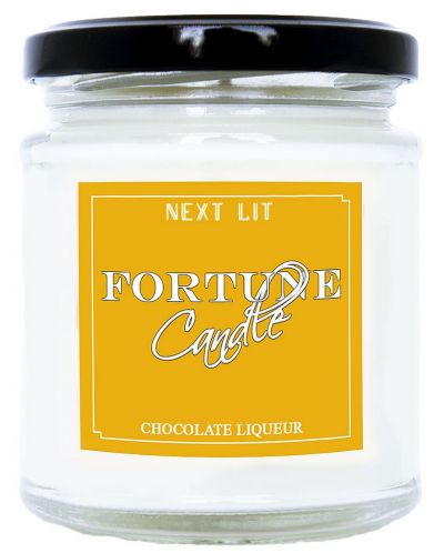Mirisna svijeća sa skrivenom porukom Next Lit Fortune Candle - Čokoladni liker, na engleskom - 1