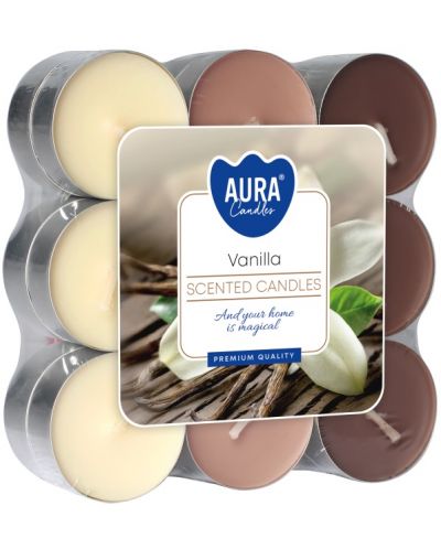 Mirisne čajne svijeće Bispol Aura - Vanilla, 18 komada - 1