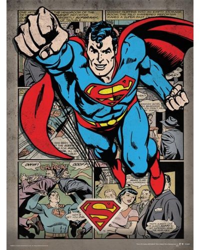 Umjetnički otisak Pyramid DC Comics: Superman - Comic Montage - 1