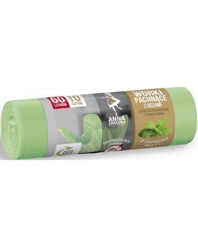 Mirisne vreće za smeće Anna - Mint aroma, 60 L, 10 komada, zelene - 1