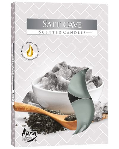 Mirisne čajne svijeće Bispol Aura - Salt Cave, 6 komada - 1