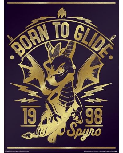 Umjetnički otisak Pyramid Games: Spyro - Gold Born To Glide - 1