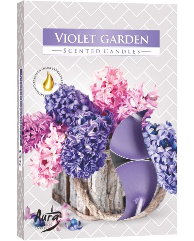 Mirisne svijeće Bispol Aura - Violet Garden, 6 komada - 1