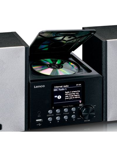 Audio sustav Lenco - MC-250BK, crni/sivi - 4