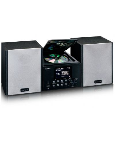 Audio sustav Lenco - MC-250BK, crni/sivi - 3