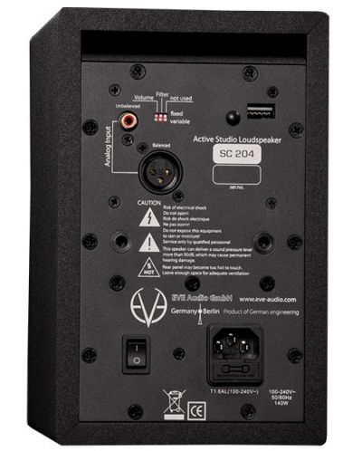 Audio sustav EVE Audio - SC204, crna/srebrna - 3