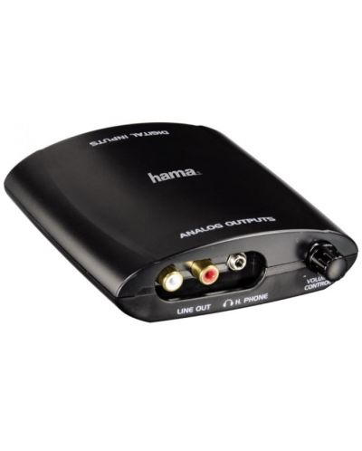 Audio konverter Hama - AC82, digitalni/analogni, crni - 1