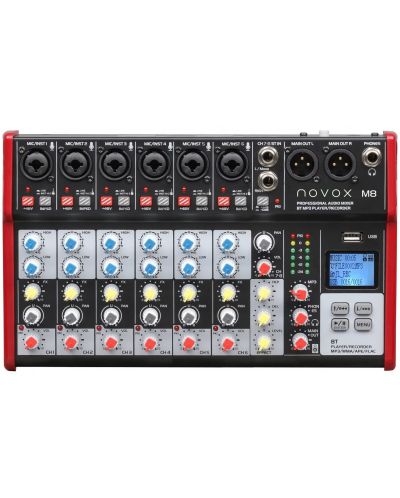 Audio mikser Novox - M8 MKII, crno/crveni - 1