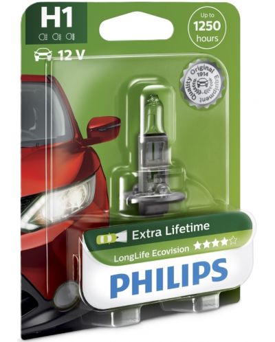 Žarulja za auto Philips - LLECO, H1, 12V, 55W, P14.5s - 1