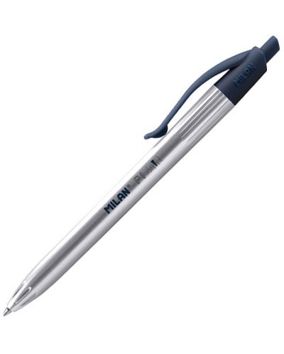 Automatska olovka Milan - Silver, 1.0 mm, plava, asortiman - 1