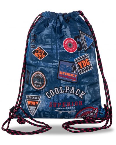 Sportska torba s vezama Cool Pack Sprint Badges B - Plava - 1