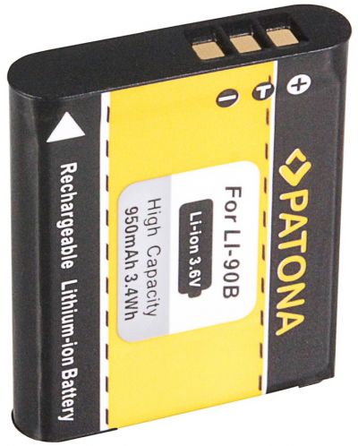 Baterija Patona - Standard, zamjena za Olympus Li-90b, crna/žuta - 1