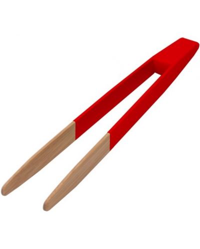 Hvataljka od bambusa Pebbly - 24 cm, crvena - 1