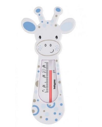 Termometar za kupaonicu Babyono - Bijela žirafa i plavi krugovi - 1
