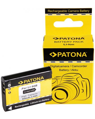 Baterija Patona - Standard, zamjena za Olympus Li-90b, crna/žuta - 3
