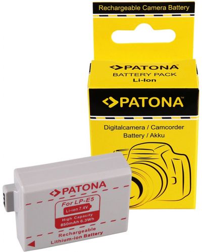 Baterija Patona - Standard, zamjena za Canon LP-E5, bijela - 3