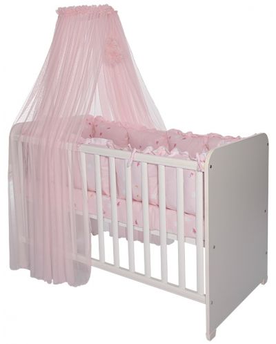 Baldahin za dječji krevet Lorelli - Color Pom Pom, 480 x 160 cm, ružičasti - 1