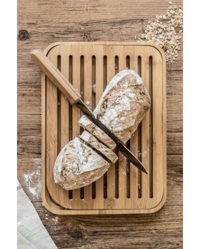 Daska za rezanje kruha od bambusa Pebbly - 36 х 26 cm - 3