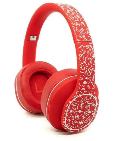 Bežične slušalice s mikrofonom Hama - HaHaHa FEEL, crvene - 1