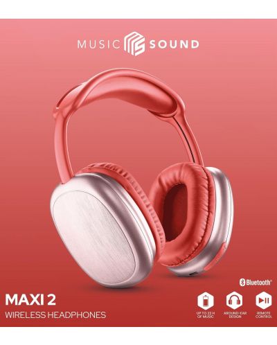 Bežične slušalice s mikrofonom Cellularline - MS Maxi 2, crvene - 3