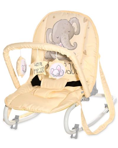 Ležaljka za bebe Lorelli - Eliza, Yellow Cute Elephant - 1