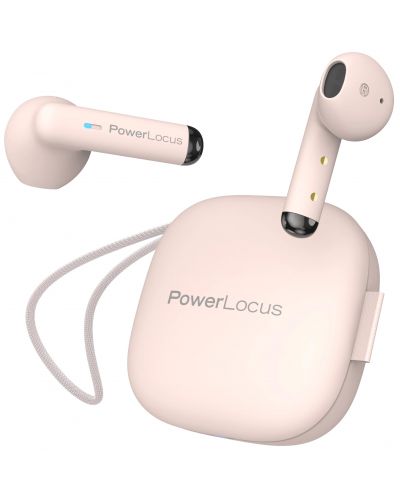 Bežične slušalice PowerLocus - PLX1, TWS, ružičaste - 1