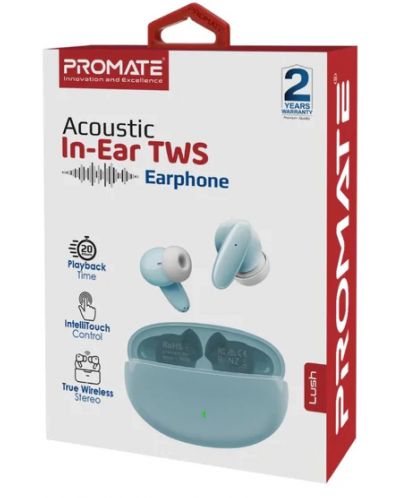 Bežične slušalice ProMate - Lush Acoustic, TWS, plave/bijele - 3